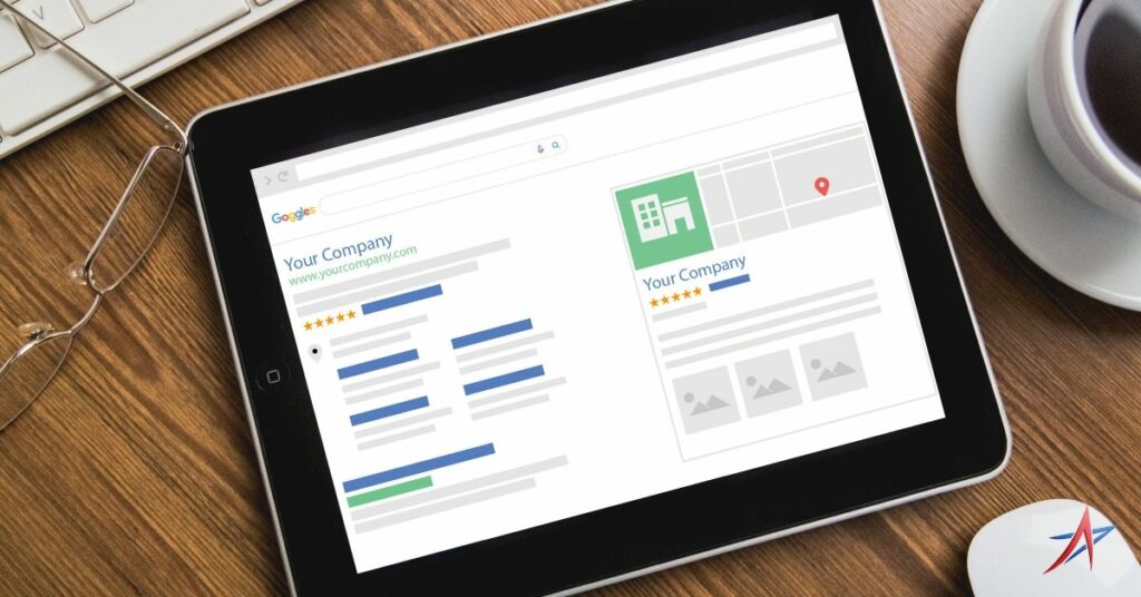 mock up of google business listing